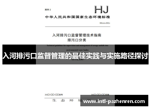 入河排污口监督管理的最佳实践与实施路径探讨