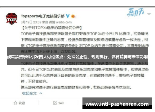 魏震禁赛事件引发四大讨论焦点:处罚公正性、规则执行、体育精神与未来影响 魏震禁赛事件引发四大讨论焦点:处罚公正性、规则执行、体育精神与未来影响